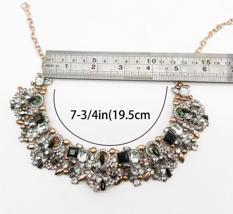 Zthread Bib Statement Necklace Colorful Glass Crystal Collar Choker Necklace for Women Fashion Accessories - Image 5